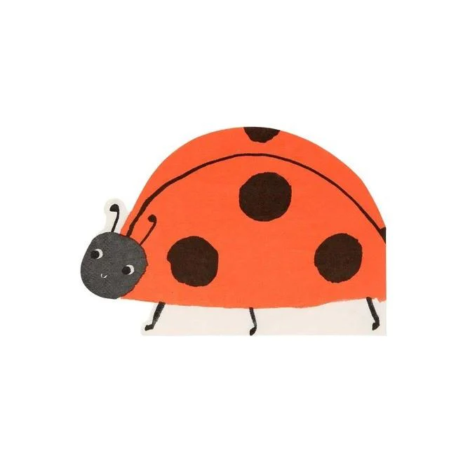 Meri Meri - Ensemble de 20 Serviettes en Papier - Coccinelle||Meri Meri - Set of 20 Ladybug Paper Napkins