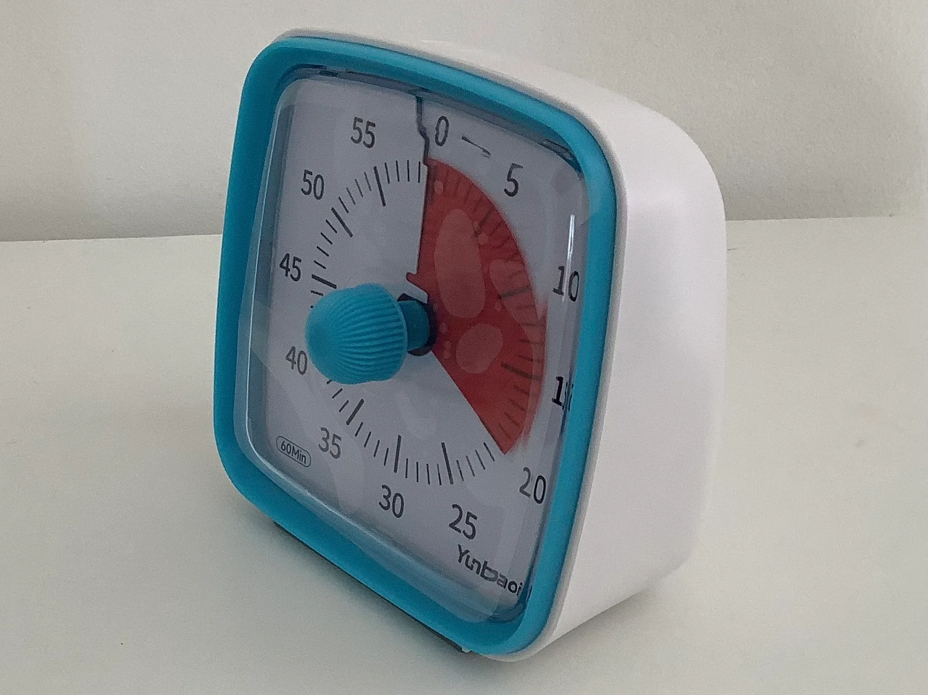 Minuteur visuel pour enfants (timer) bleu fond rouge – Image 3