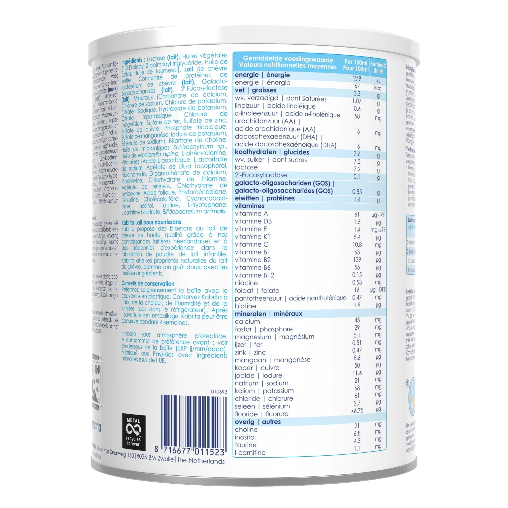 Kabrita 1 Lait infantile 800g – Image 3