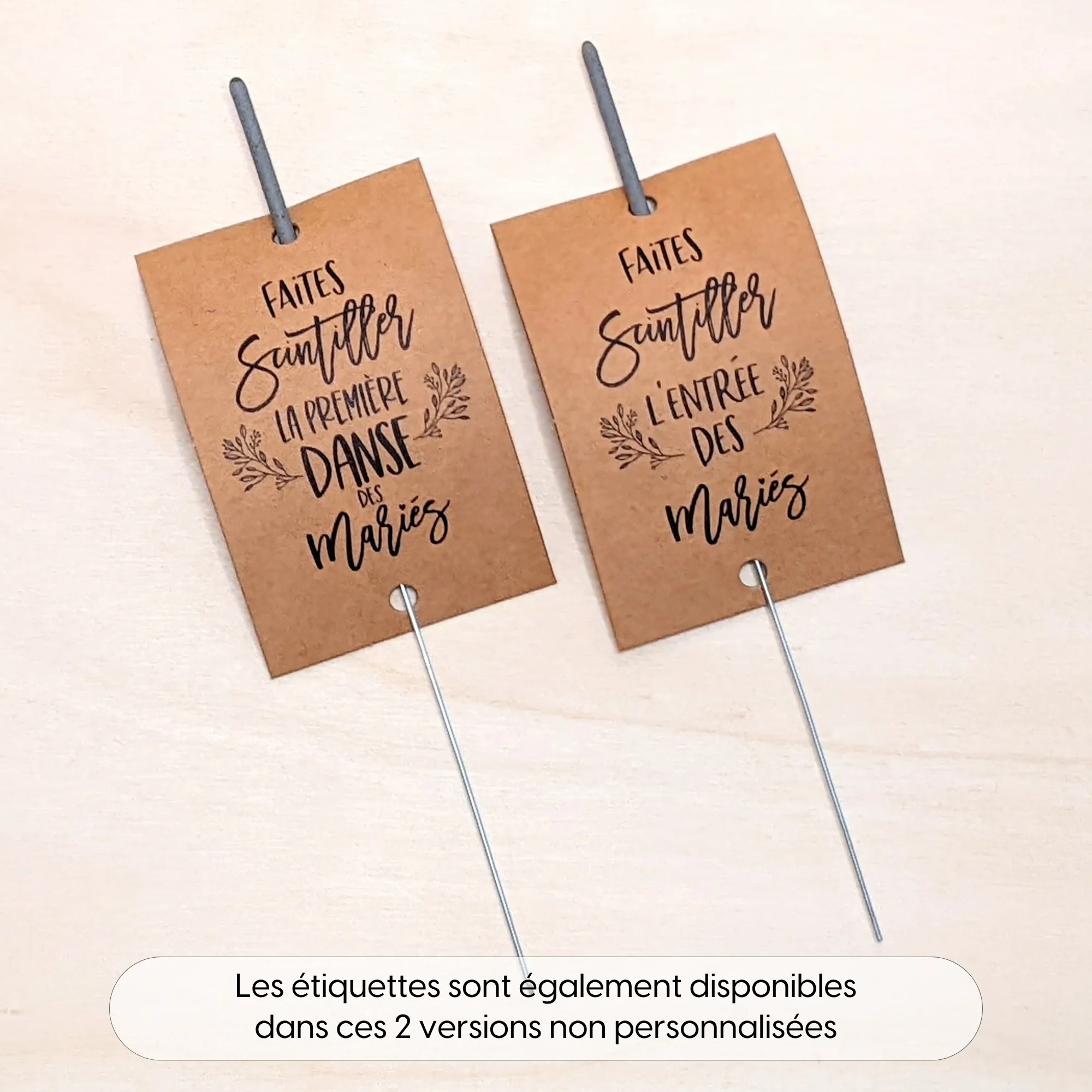 75 étiquettes personnalisées pour cierges magiques | Faites scintiller la pièce montée (...) des mariés - texte au choix – Image 6