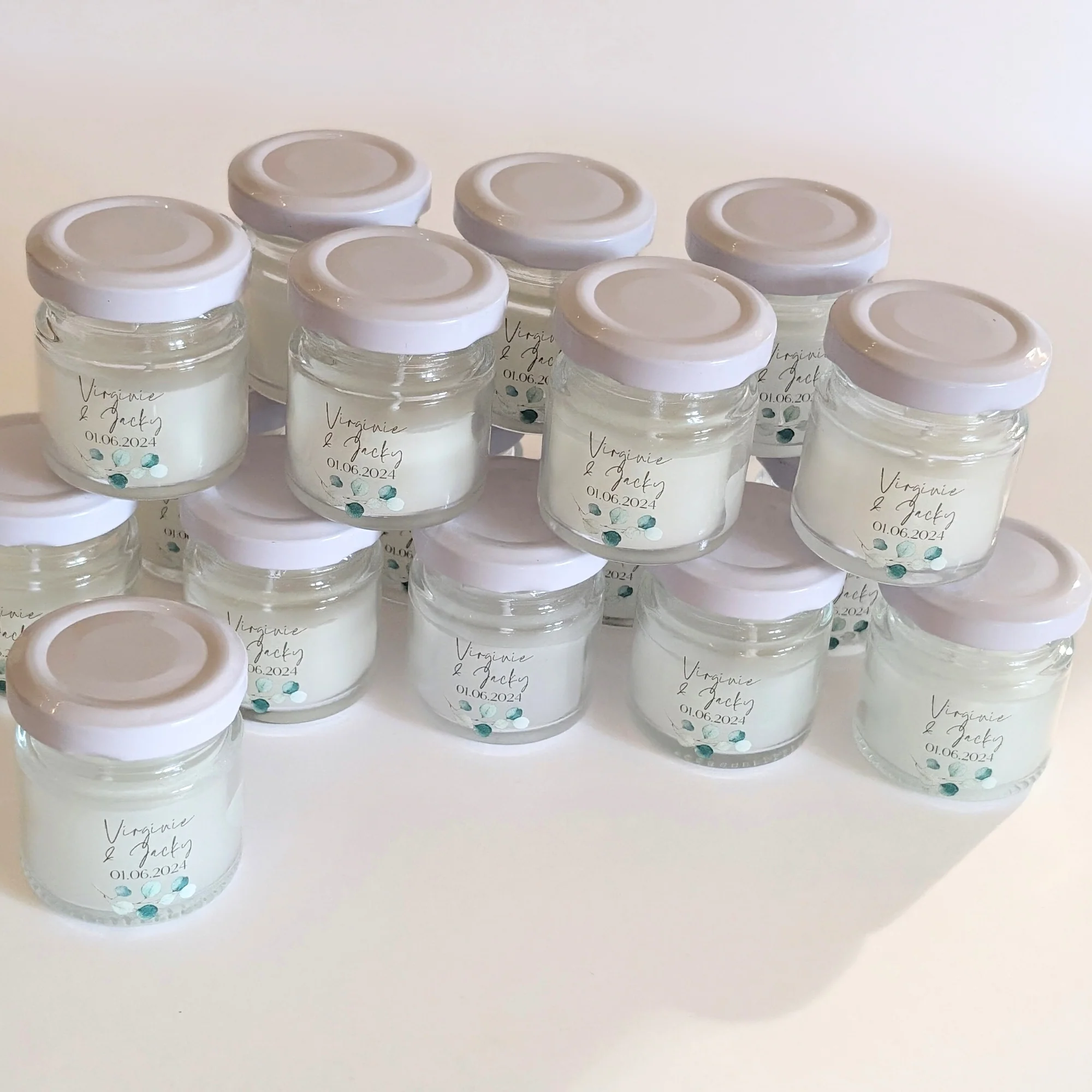 Petite bougie personnalisée licorne | Cadeaux invités anniversaire, baby-shower, baptême – Image 4