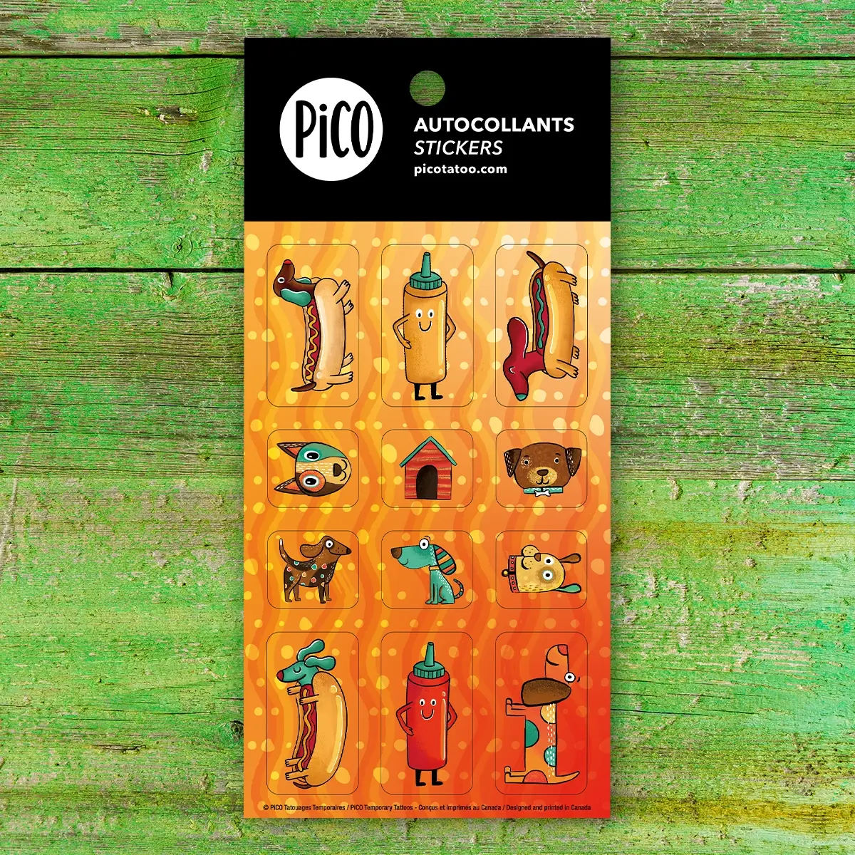 Pico Tatouage - Autocollant - Teckel et ses Amis Chiens||Pico Tatouage - Stickers - Teckel and his Dogs Friends