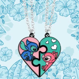 Collier Saint Valentin Disney Stitch et Angie