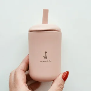 Micasso & Co. - Gobelet avec Paille - Vieux Rose||Micasso & Co. - Sippy Cup -Vintage Pink