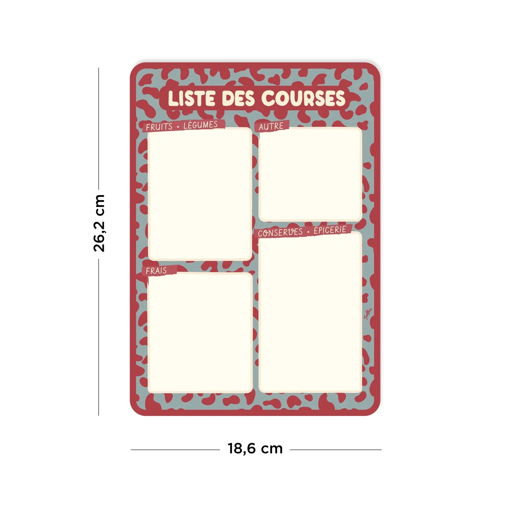 Liste de courses magnétique Graou - Simplification et organisation avec style!