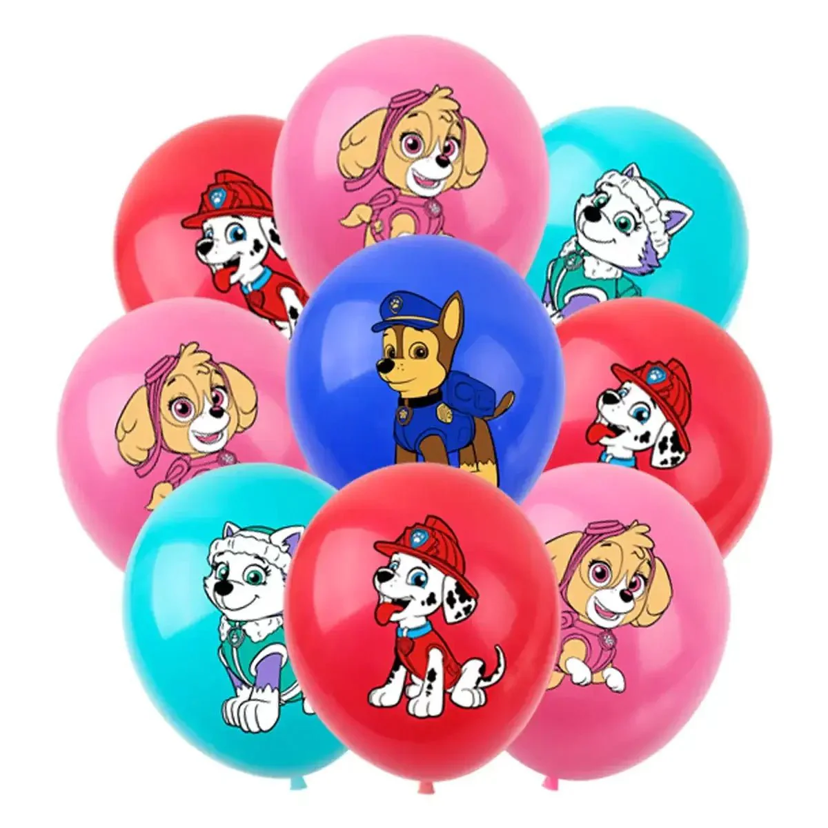 Lot 10 Ballons Pat Patrouille
