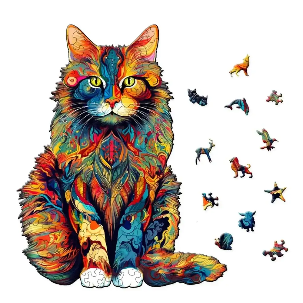Puzzle en bois Animal Chat