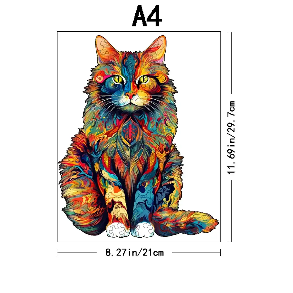 Puzzle en bois Animal Chat – Image 6