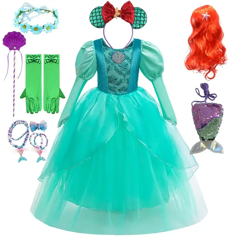 Robe costume Ariel enfant – Image 6