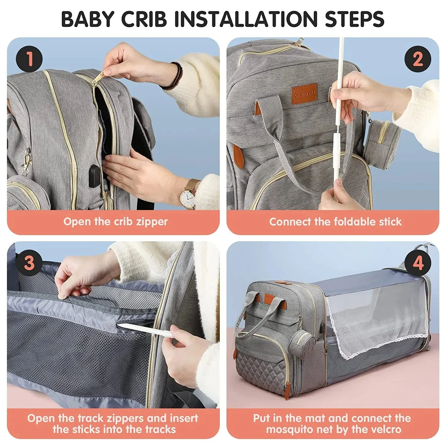 Sac A Langer BEBE | Evolibag™ avec lit – Image 4